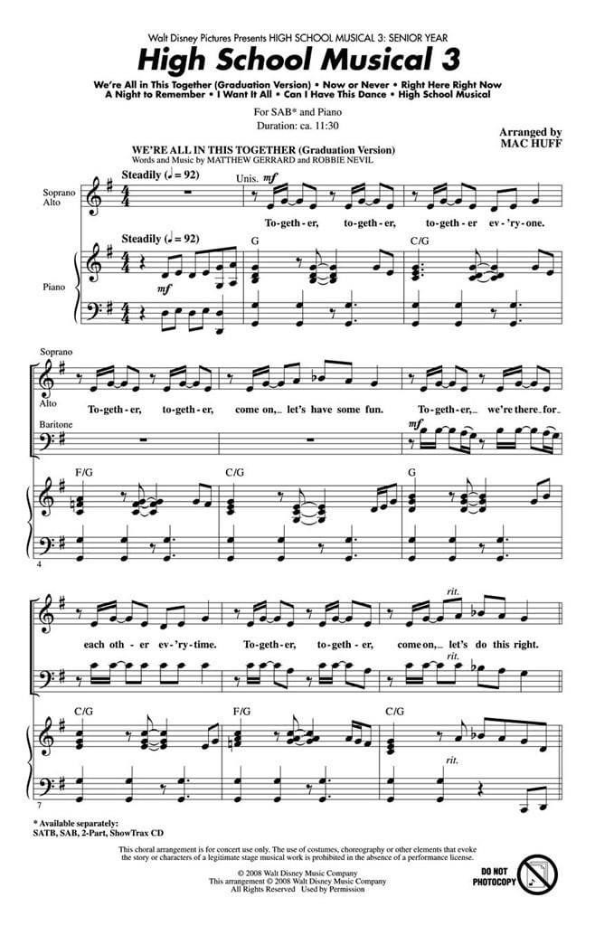 High School Musical 3 (Choral Medley)